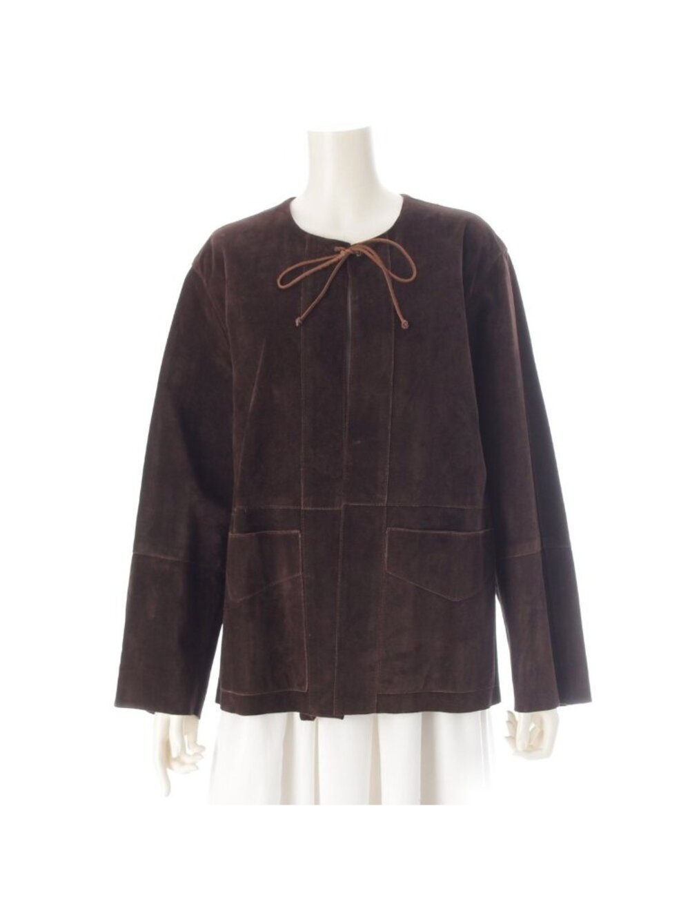 Miu Miu Vintage Leather Suede Jacket Brown